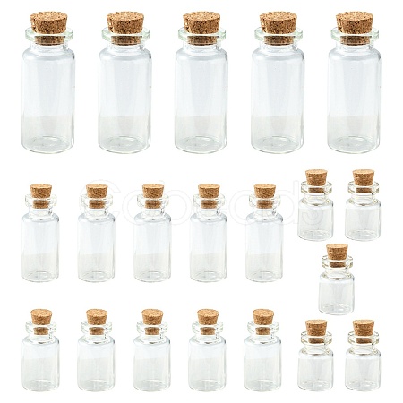 20Pcs 4 Styles Glass Jar Bead Containers CON-FS0001-02-1