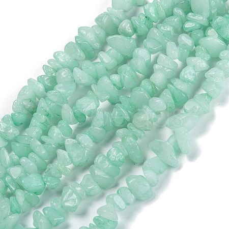 Dyed Natural Amazonite Beads Strands X-G-F703-08-1