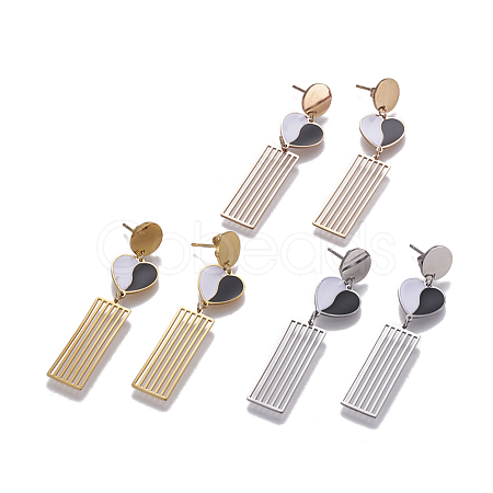 304 Stainless Steel Ear Studs EJEW-I226-04-1