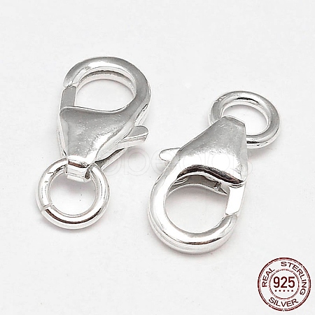 925 Sterling Silver Lobster Claw Clasps STER-F014-09C-1