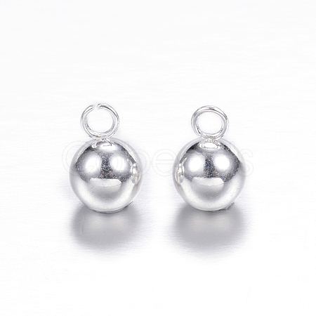 304 Stainless Steel Sphere Charms X-STAS-G085-18S-1