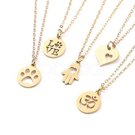 304 Stainless Steel Pendant Necklaces NJEW-JN02540-1