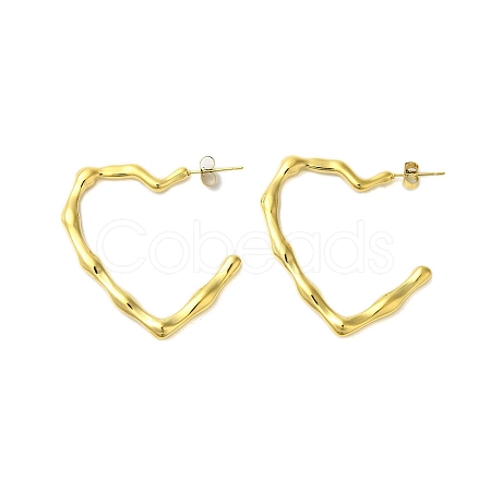 Ion Plating(IP) 304 Stainless Steel Stud Earrings EJEW-H009-01G-07-1