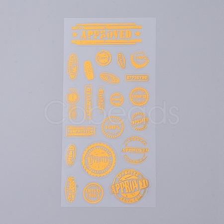 Waterproof Self Adhesive Hot Stamping Stickers Sets DIY-L030-07E-1