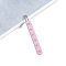 PVC Hair Clips, Oval, Pearl Pink, 61x5mm