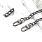 Metal Bag Chain Handle, Purse Chains for Hand Woven Bag Accessories, Gunmetal, 1000mm