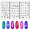 Stainless Steel DIY Nail Art Templates, Template Tool, Rectangle, Mixed Shapes, 12x6cm, 3pcs/set