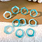 Resin Rings, Jwewly for Unisex, Nuggest, Light Sky Blue, Inner Diameter: 18mm, 10pcs/set