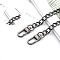 Metal Bag Chain Handle, Purse Chains for Hand Woven Bag Accessories, Gunmetal, 1000mm