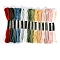 14Bundles 14 Colors Hand-woven Embroidery Cotton Threads, Mixed Color, 1mm, about 8.75 Yards(8m)/Bundle, 1bundle/color