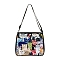 Cat Polyester Shoulder Bags, for Women Bags, Rectangle, Colorful, 24x20cm