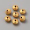 Brass Beads, Textured, Rondelle, Golden, 5.5x4mm, Hole: 1.2mm