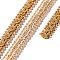 Polyester Braided Ribbons, Garment Accessories, Oval Pattern, Gold, 3/8 inch(11mm), about 13.12 Yards(12m)/Roll