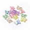 Imitation Pearl Acrylic Beads, Butterfly, Mixed Color, 11x14x3.7mm, Hole: 1.7mm, about 1923pcs/500g