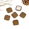 Korean Version Fabric Flat Square Cabochons, Woolen Fabric Cabochons, Camel, 25x25mm