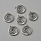 Tibetan Style Alloy Pendants, Vortex Charms, Antique Silver, 19.5x17x2mm, Hole: 1.2mm