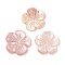 Natural Pink Shell Carved Beads, Flower, 15.5x2mm, Hole: 1mm