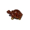 Resin Sea Turtle Display Decoration, with Natural Red Jasper Chips Inside for Home Office Desk Decoration, 45x30x25mm