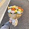 Crochet Rose Bouquet Set for Beginners, Flower Display Decoration Knitting Starter Kit, DIY Handmade Valentin's Day Gift for Girlfriend, Orange, 38x5cm