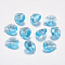 Faceted Glass Rhinestone Pendants, Imitation Austrian Crystal, teardrop, Aquamarine, 12x10x5.5mm, Hole: 1.4mm