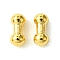 304 Stainless Steel Findings, Dumbbell, Real 18K Gold Plated, 6.5x3mm