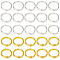 SOFPLATE 600Pcs 2 Colors Brass Split Rings, Double Loops Jump Rings, Golden & Silver, 8x1mm, Inner Diameter: 7mm, 300pcs/color