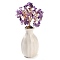 Natural Amethyst Chips Money Tree Decorations, Porcelain Vase Base with Copper Wire Feng Shui Energy Stone Gift for Home Office Desktop Decoration, 48~62x140mm