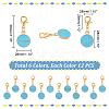   6 Sets 6 Colors Alloy Enamel Pendants Decoration HJEW-PH0001-66-2