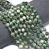 Natural Green Spot Jasper Beads Strands G-K389-E64-01-2