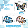 AHADERMAKER 6Pcs 3 Styles Butterfly Computerized Embroidery Cloth Iron on/Sew on Patches PATC-GA0001-26-2