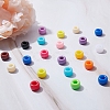 121.5G 15 Colors Opaque Acrylic European Beads SACR-SZ0001-09-5