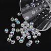 Faceted Eco-Friendly Transparent Acrylic Round Beads TACR-K001-8mm-22-3