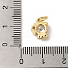 Brass Micro Pave Clear Cubic Zirconia Pendants KK-R162-021C-G-3