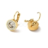 Crystal Rhinestone Flat Round Leverback Earrings EJEW-P203-01G-2