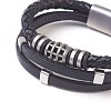 Leather Cord Multi-strand Bracelets BJEW-F368-01-3
