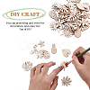 100Pcs Unfinished Wood Piece Decorations WOOD-CJ0001-58-6