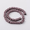 Synthetic Lava Rock Bead Strands G-N0104-8mm-16-2