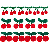 Crochet 14Pcs 3 Style 3D Cherry Ornament Accessories DIY-FG0004-11-1