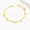 Gold Plated Brass Beads Anklets YN6291-1-1