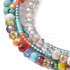 Glass Beaded Multi-strand Bracelets BJEW-JB10391-3