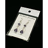 Trendy Glass Teardrop Dangle Earrings EJEW-JE00530-2