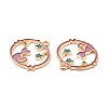 Alloy Enamel Pendants ENAM-M052-04G-4