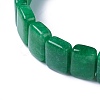 Natural White Jade Beads Stretch Bracelets BJEW-L495-27A-3
