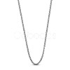 SHEGRACE Rhodium Plated 925 Sterling Silver Curb Chain Necklaces JN988A-1