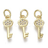 Brass Micro Pave Cubic Zirconia Charms ZIRC-S067-025-NF-2
