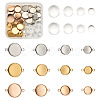 3 Colors 36Pcs 304 Stainless Steel Cabochon Connector Settings DIY-TA0003-52-11