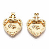 Brass Micro Pave Clear Cubic Zirconia Pendants KK-Q277-025-NF-2