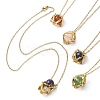 Mixed Round Natural Gemstone Pendant Necklaces NJEW-JN04548-01-1