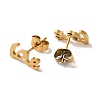 PVD Vacuum Plating 304 Stainless Steel Stud Earrings EJEW-Z040-32G-2