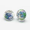 Rondelle Lampwork Large Hole European Beads LPDL-R003-05-2